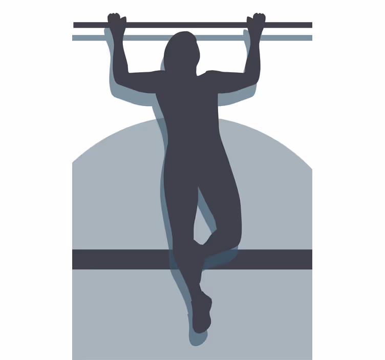 Rolgordijn woonkamer met illustratie van pull ups - TenStickers