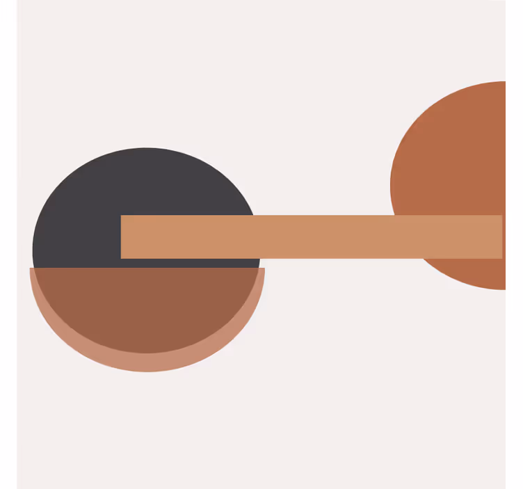 Rolgordijn woonkamer contrastieve geometrische kunst - TenStickers