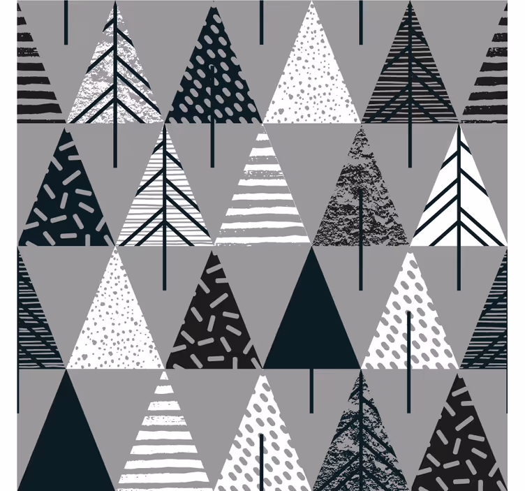 Rolgordijn woonkamer minimalistische bomen nordic stijl - TenStickers