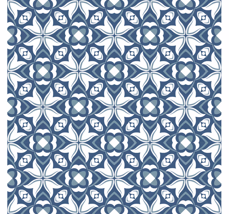 Rolgordijn woonkamer moderne blauwe vaas hampton stijl - TenStickers