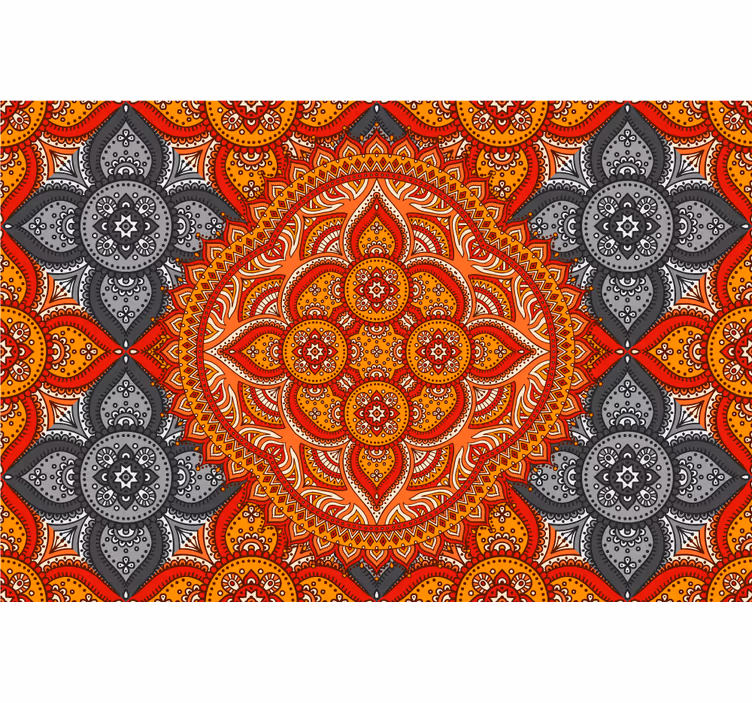 Rolgordijn woonkamer mandala kunst door henna - TenStickers