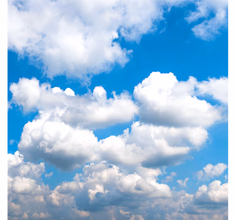 Rolgordijn woonkamer prachtige blauwe lucht met wolken - TenStickers