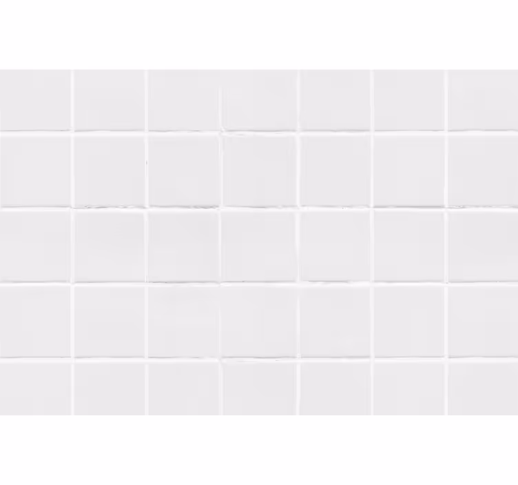 Wit rolgordijn simpele tegels - TenStickers