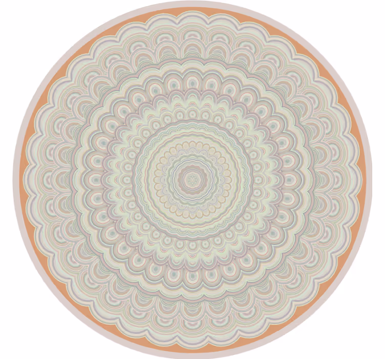 Rolgordijn beige met cirkelvormige beige mandala - TenStickers