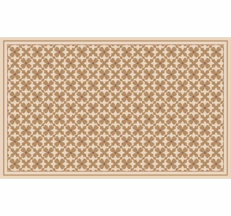 Rolgordijn beige vintage beige vierkant patroon - TenStickers
