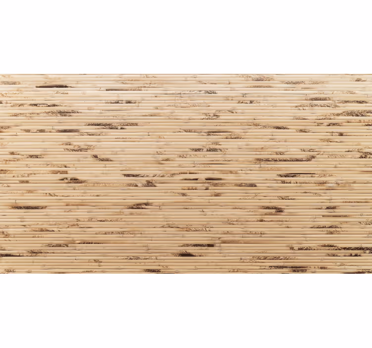Rolgordijn beige met horizontale lichtbruine houten latten - TenStickers