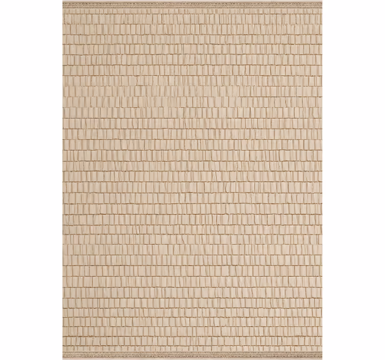 Rolgordijn beige met geweven riettextuur - TenStickers