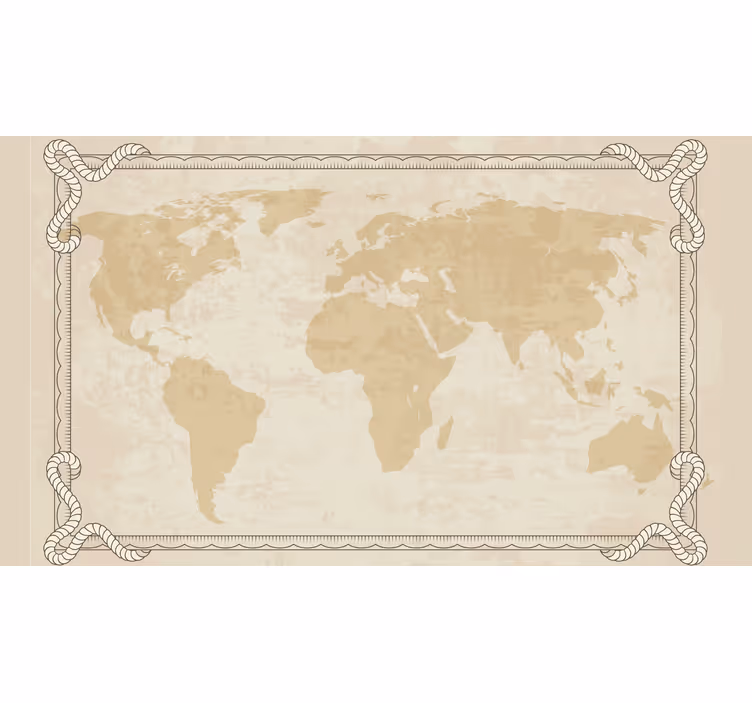 Rolgordijn beige map uit de jaren 20 - TenStickers