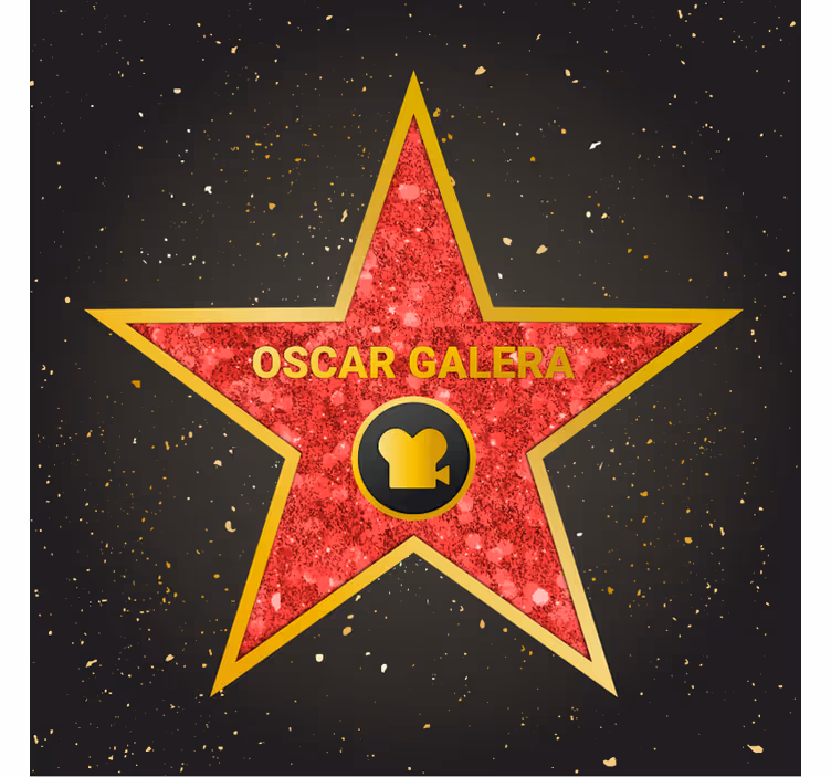 Rolgordijn slaapkamer met aanpasbare hollywood ster accenten - TenStickers