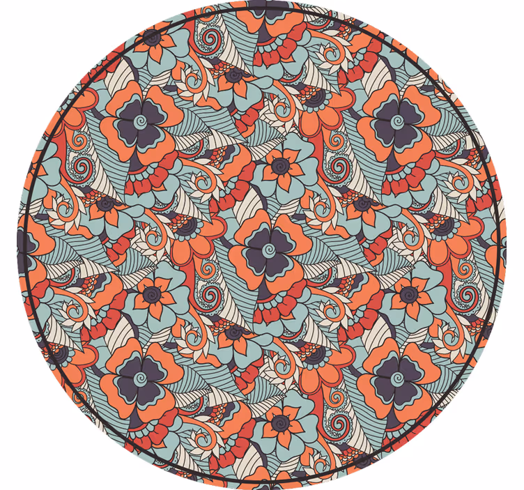 Rolgordijn slaapkamer bloemen paisley - TenStickers