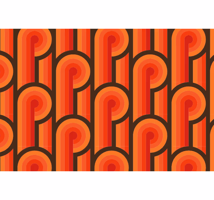 Rolgordijn slaapkamer 70s oranje knoop - TenStickers