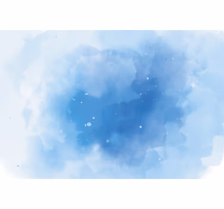 Rolgordijn slaapkamer minimalistische blauwe aquarel - TenStickers