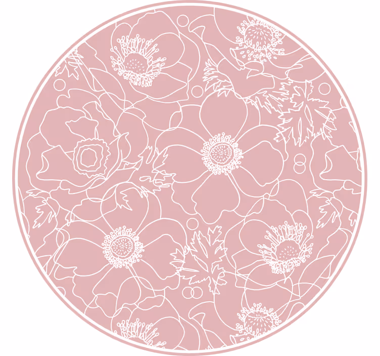 Rolgordijn slaapkamer elegant roze schilderij - TenStickers