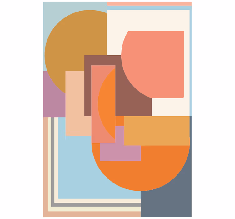 Rolgordijn slaapkamer modern geometrisch mozaïek - TenStickers