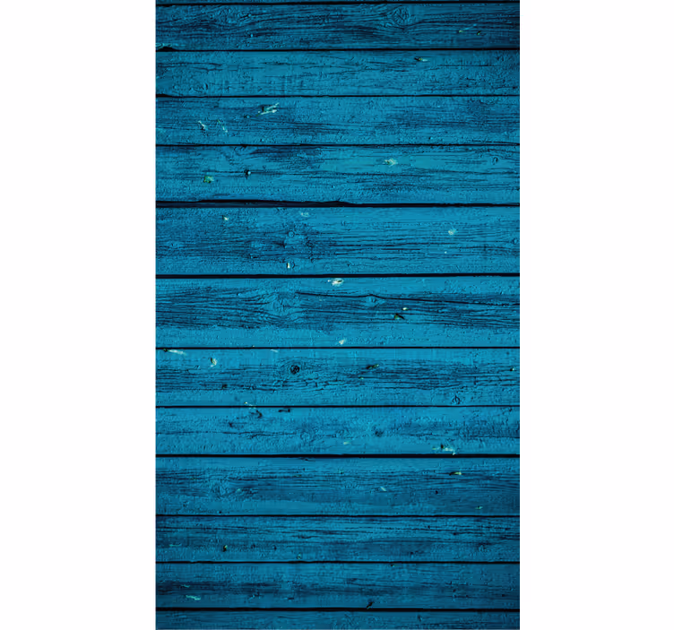 Rolgordijn slaapkamer blauw hout - TenStickers