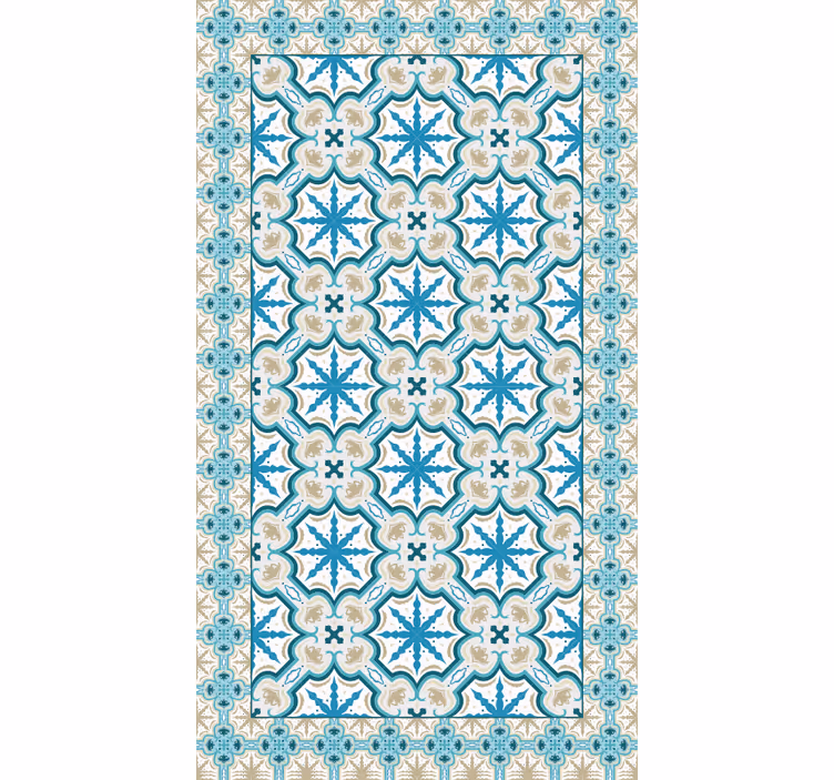 Rolgordijn slaapkamer blauw en bruin beija - TenStickers