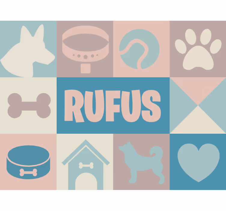 Rolgordijn slaapkamer honden gepersonaliseerd - TenStickers