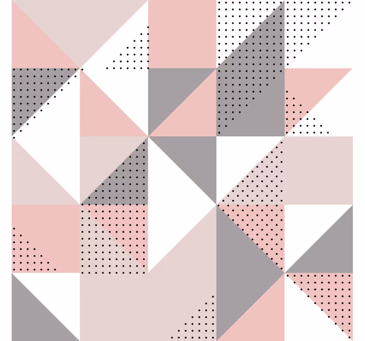 Rolgordijn slaapkamer pastel scandinavische driehoeken - TenStickers