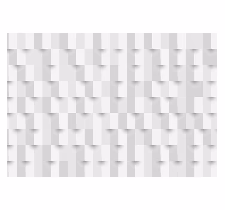 Wit rolgordijn geometrisch puzzel - TenStickers