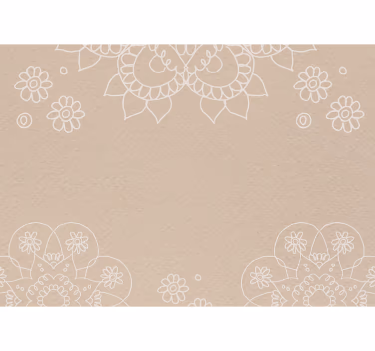 Rolgordijn beige indiaans mandala patroon - TenStickers