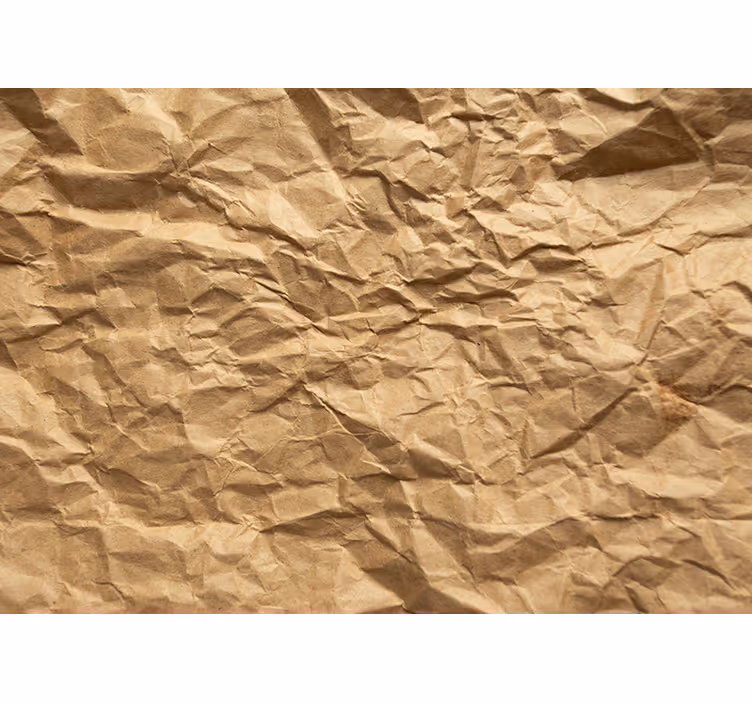 Rolgordijn beige met bruine kreukpapier uitstraling - TenStickers