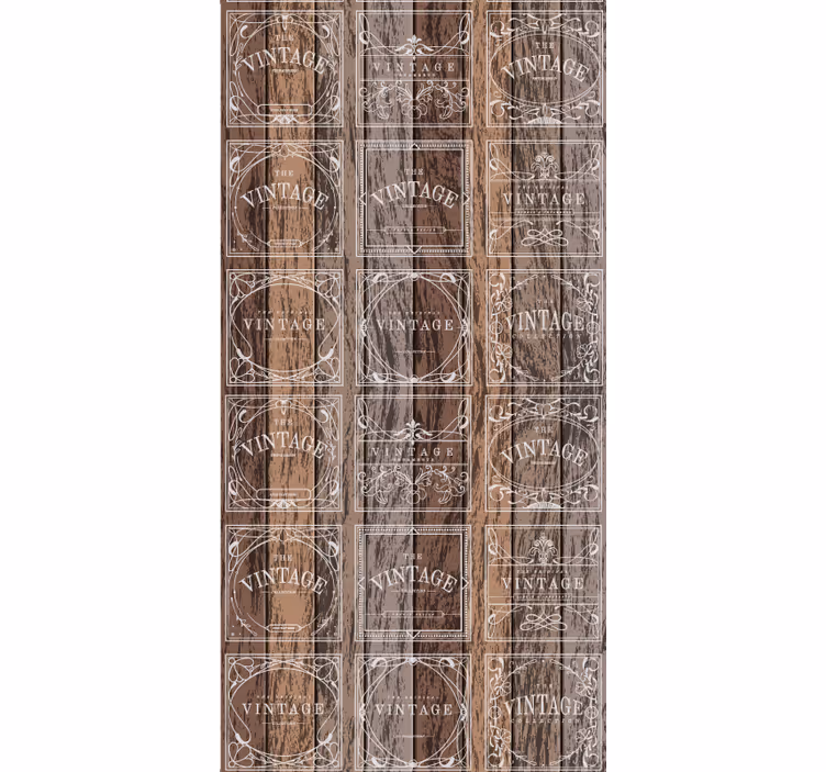 Rolgordijn vintage gestempelde vaten - TenStickers