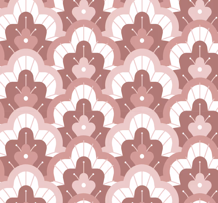 Rolgordijn vintage roze behang - TenStickers