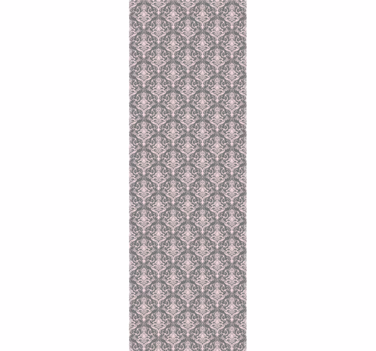 Rolgordijn vintage met donkergrijze en roze lijnen patroon - TenStickers