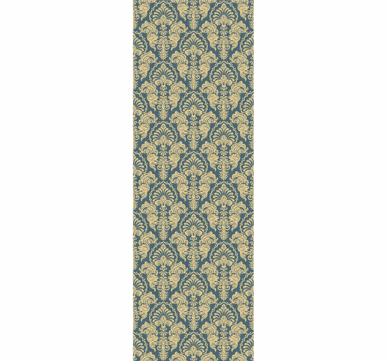 Rolgordijn vintage turquoise en gele klassieker - TenStickers