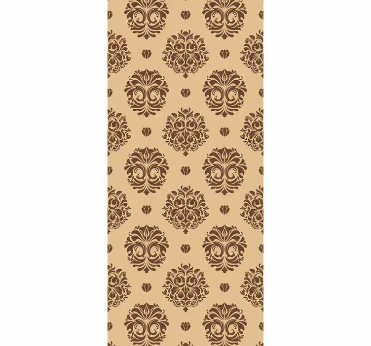Rolgordijn vintage beige vintage damaststijl - TenStickers