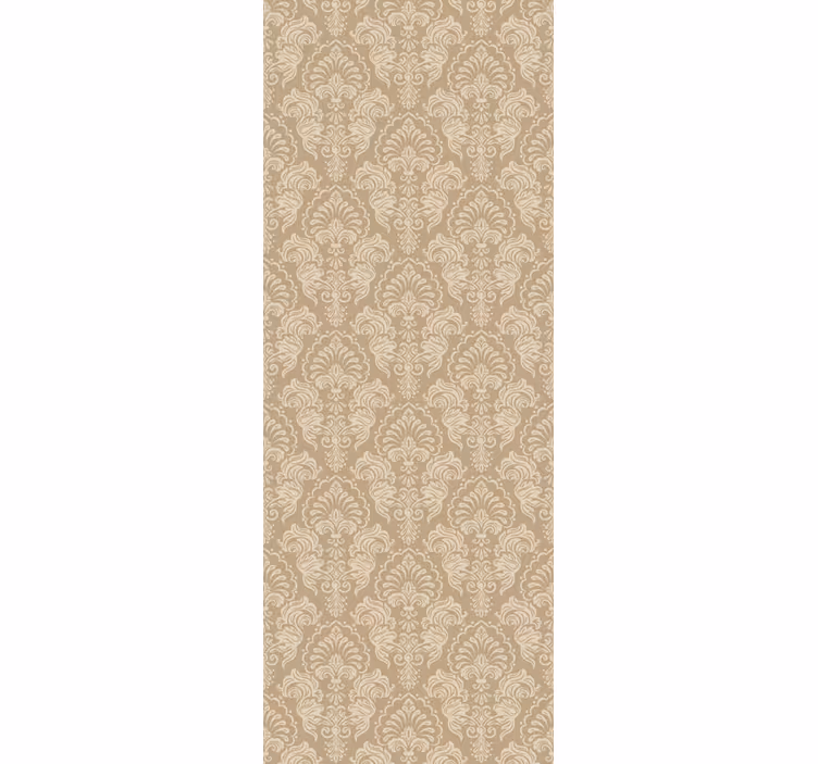 Rolgordijn vintage beige damaststijl - TenStickers