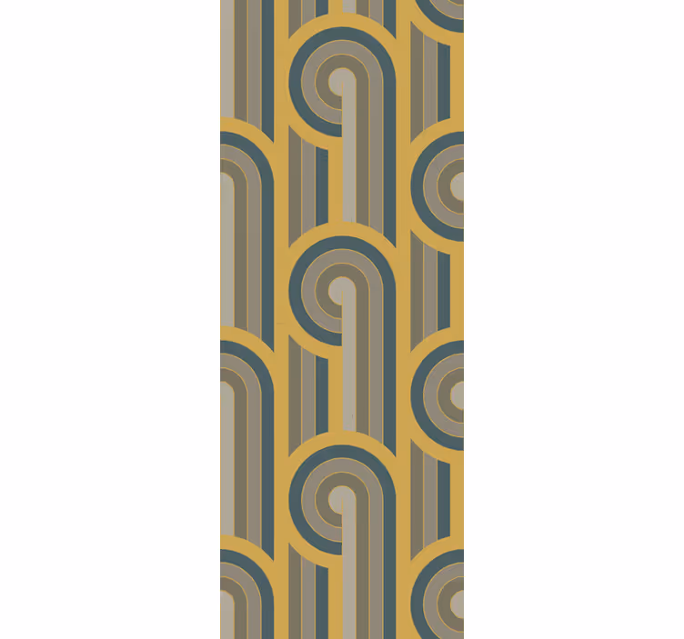 Rolgordijn vintage geometrische vormen in art deco stijl - TenStickers