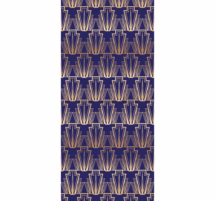 Rolgordijn vintage verloop goud kunst decor patroon - TenStickers