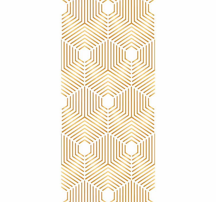 Rolgordijn vintage gouden vierkanten kunstdecor stijl - TenStickers