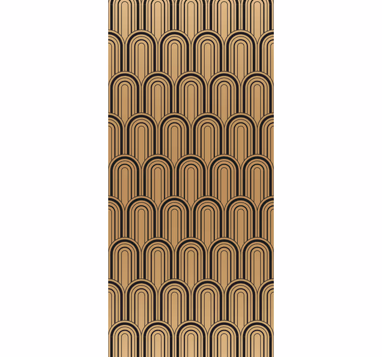Rolgordijn vintage gouden boog kunstpatroon - TenStickers
