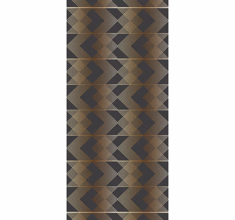Rolgordijn vintage gouden verlooplijnen decor patroon - TenStickers