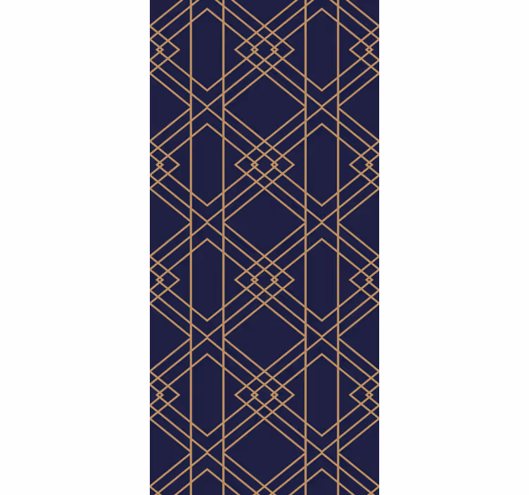 Rolgordijn vintage gouden ingeweven vierkanten patroon - TenStickers