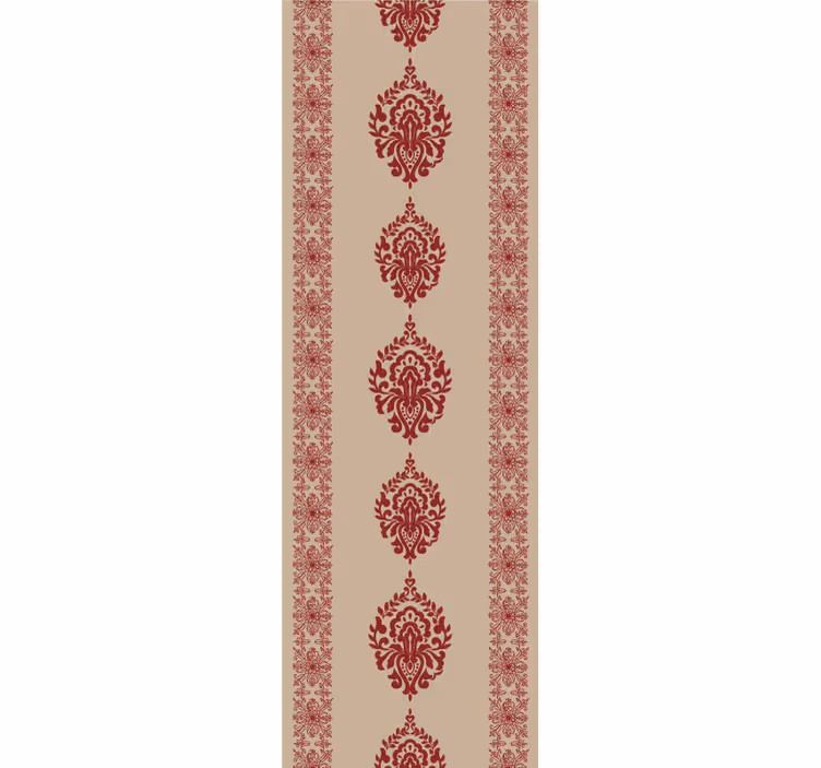 Rolgordijn vintage beige bloemenpatroon franse stijl - TenStickers