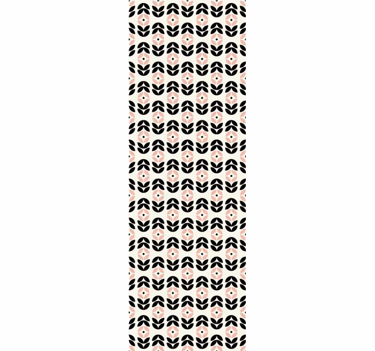 Rolgordijn vintage roze geometrische bloemenpatroon - TenStickers