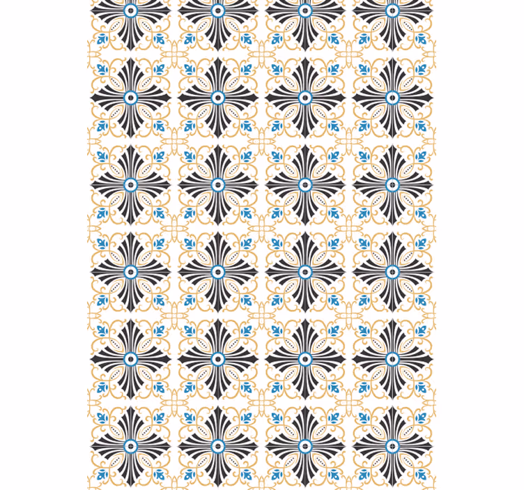 Rolgordijn vintage met kruis spiraal ontwerp - TenStickers