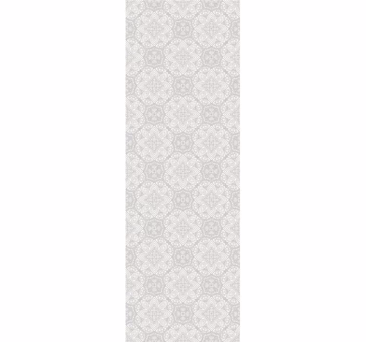Rolgordijn vintage grijs etnisch patroon met design - TenStickers