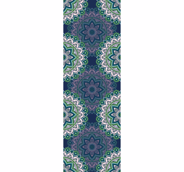 Rolgordijn vintage glas-in-lood mandala - TenStickers