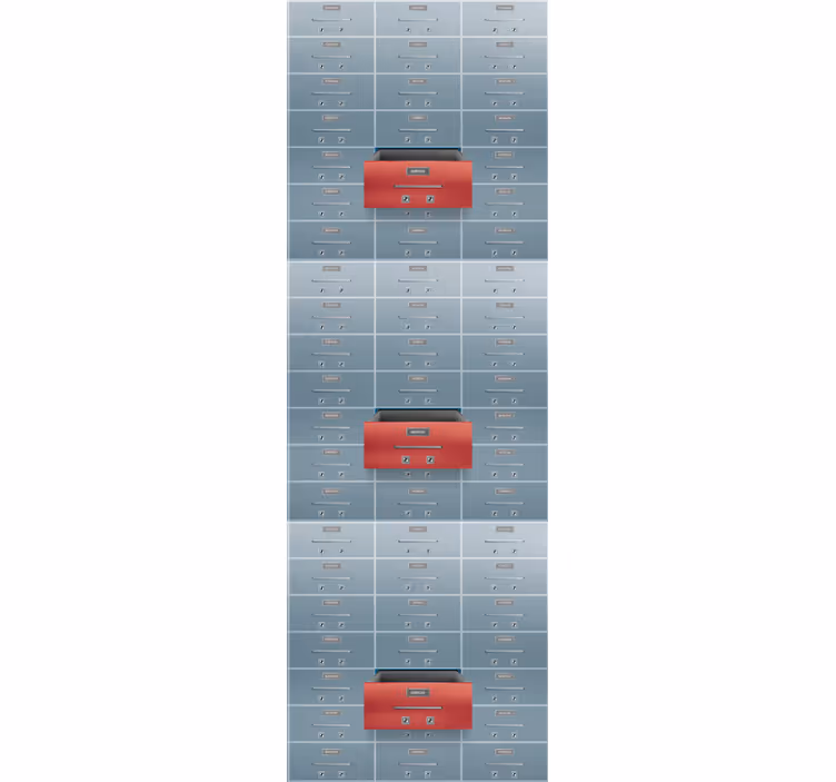 Rolgordijn vintage metalen dozen - TenStickers