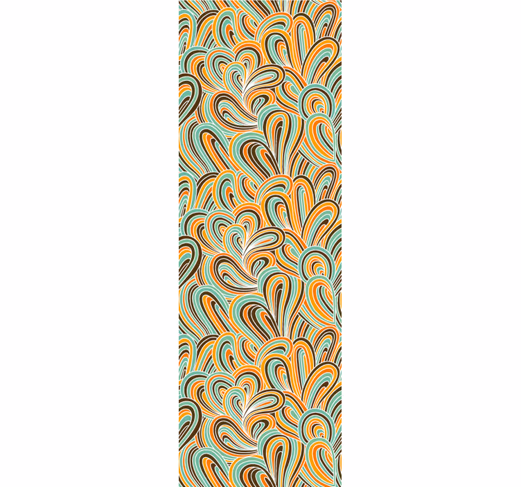 Rolgordijn vintage pop kleur golven - TenStickers