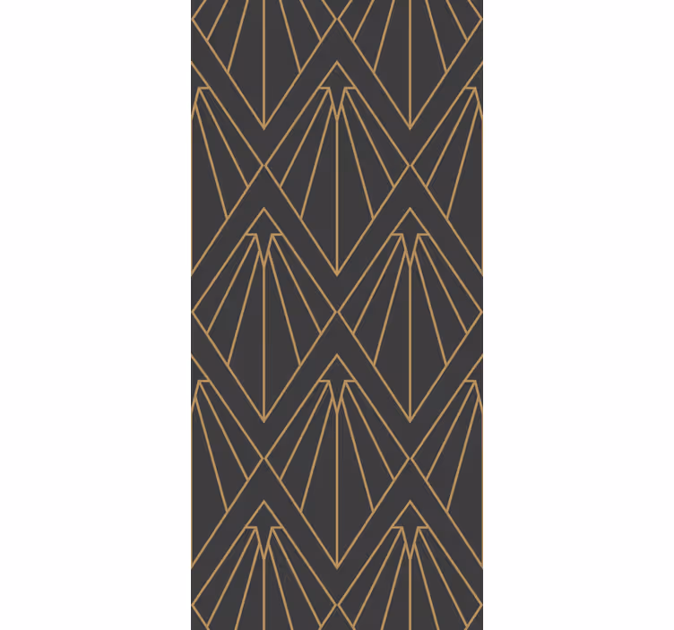 Rolgordijn vintage goud diamanten en lijnen decorstijl - TenStickers
