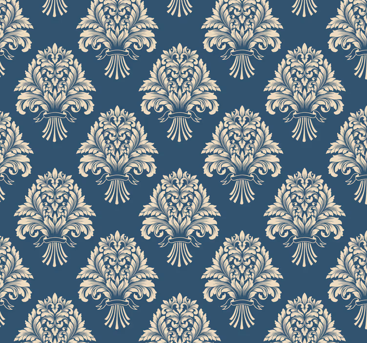 Rolgordijn vintage barokke bloempatroon - TenStickers