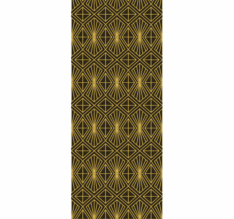 Rolgordijn vintage geometrisch art deco patroon goud - TenStickers