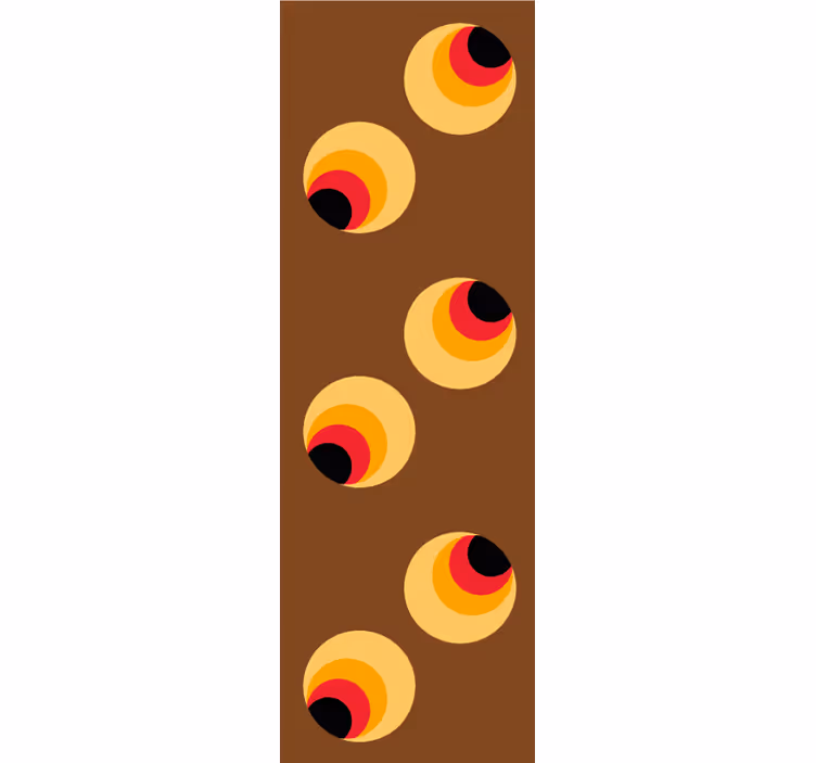 Rolgordijn vintage pop oogballen - TenStickers