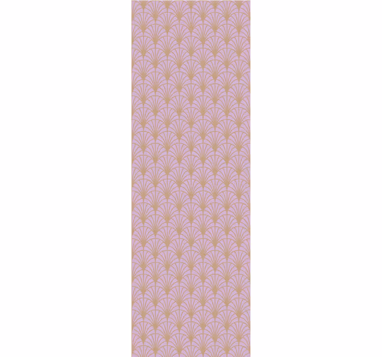 Rolgordijn vintage roze en gouden schubbenpatroon - TenStickers