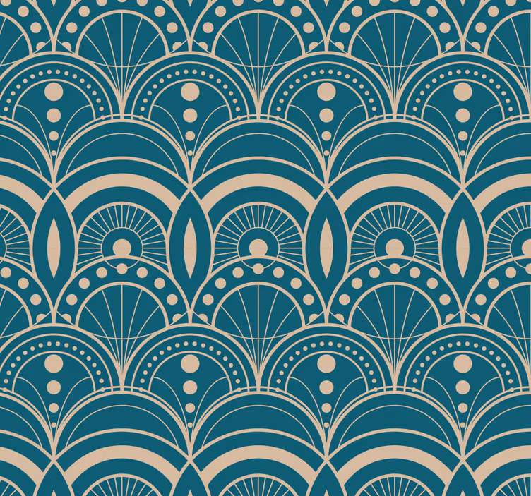 Rolgordijn vintage in art déco stijl - TenStickers